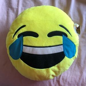 Laughing emoji pillow